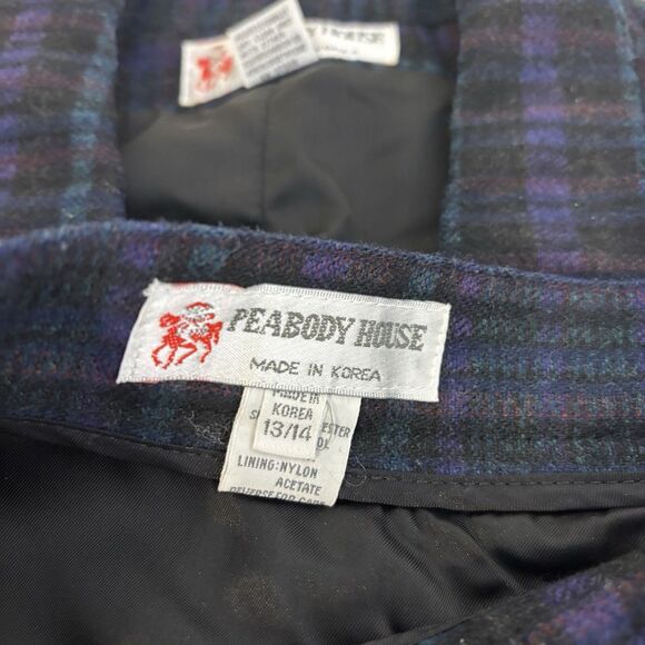 Vintage Peabody House Blazer Skirt Suit Set Womens 13/14 Polyester Wool Blend - Picture 13 of 13